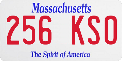 MA license plate 256KS0