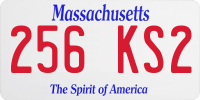 MA license plate 256KS2