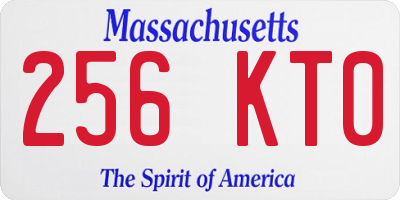MA license plate 256KT0
