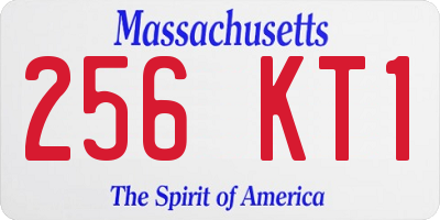 MA license plate 256KT1