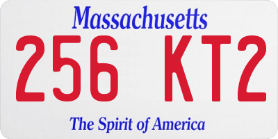 MA license plate 256KT2