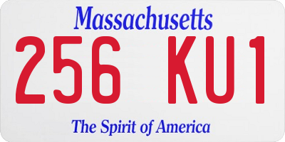 MA license plate 256KU1