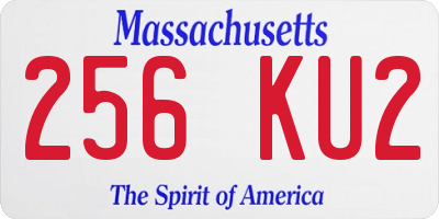 MA license plate 256KU2