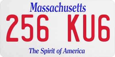 MA license plate 256KU6