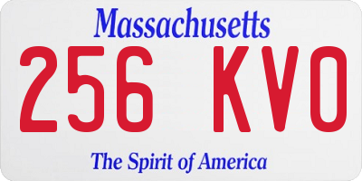 MA license plate 256KV0