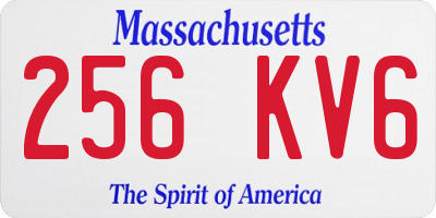 MA license plate 256KV6