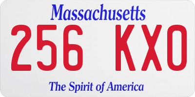 MA license plate 256KX0