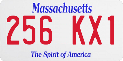 MA license plate 256KX1
