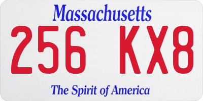MA license plate 256KX8