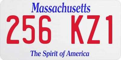 MA license plate 256KZ1