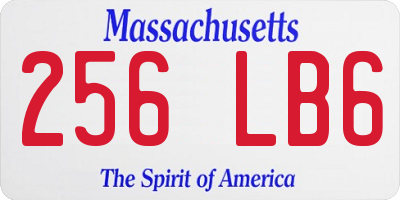 MA license plate 256LB6
