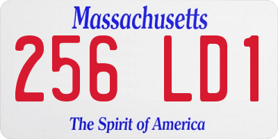 MA license plate 256LD1