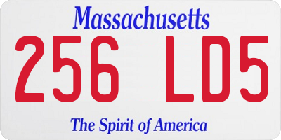 MA license plate 256LD5