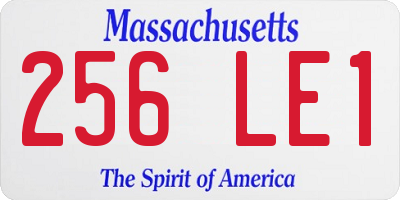 MA license plate 256LE1