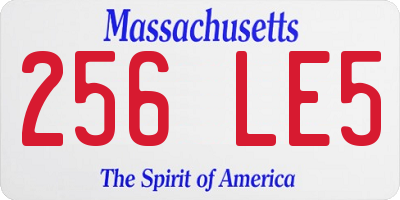 MA license plate 256LE5