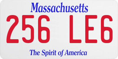 MA license plate 256LE6