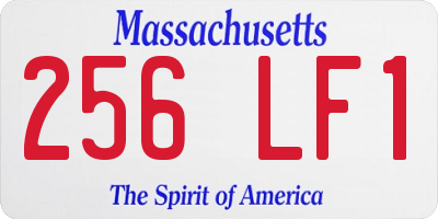 MA license plate 256LF1