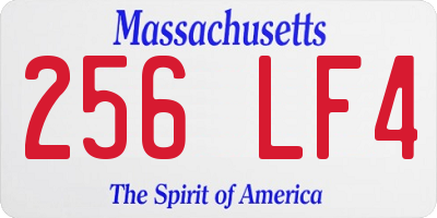MA license plate 256LF4
