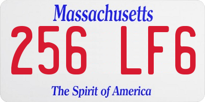 MA license plate 256LF6