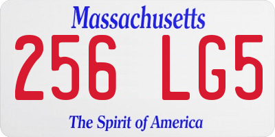 MA license plate 256LG5