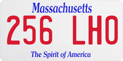 MA license plate 256LH0