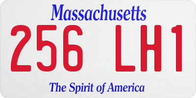 MA license plate 256LH1