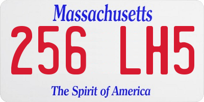 MA license plate 256LH5