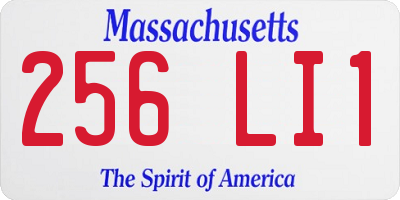 MA license plate 256LI1