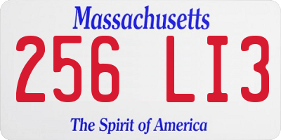MA license plate 256LI3