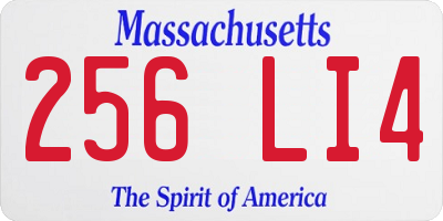 MA license plate 256LI4