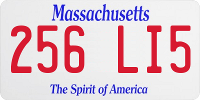 MA license plate 256LI5
