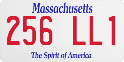 MA license plate 256LL1