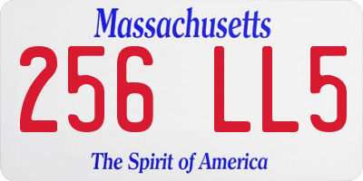 MA license plate 256LL5