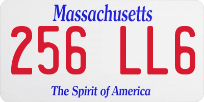 MA license plate 256LL6