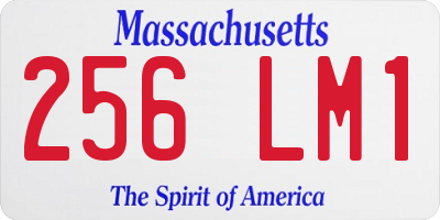 MA license plate 256LM1