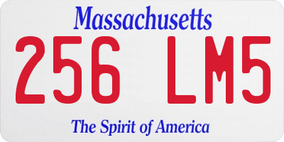 MA license plate 256LM5