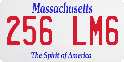 MA license plate 256LM6