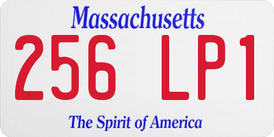 MA license plate 256LP1