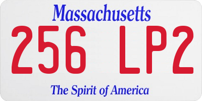 MA license plate 256LP2