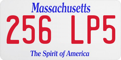 MA license plate 256LP5
