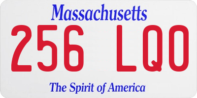 MA license plate 256LQ0