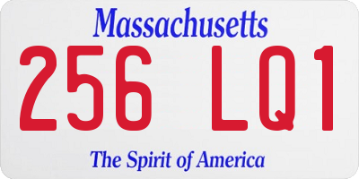 MA license plate 256LQ1