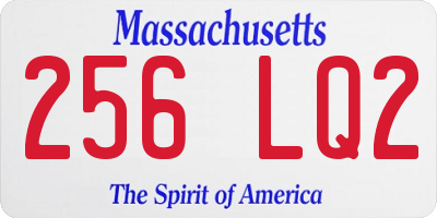 MA license plate 256LQ2