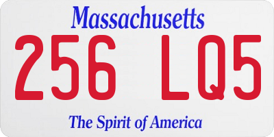 MA license plate 256LQ5