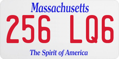 MA license plate 256LQ6