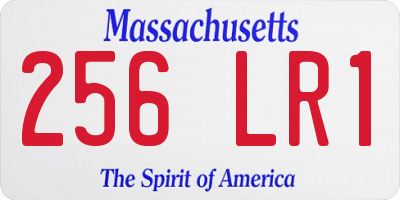 MA license plate 256LR1
