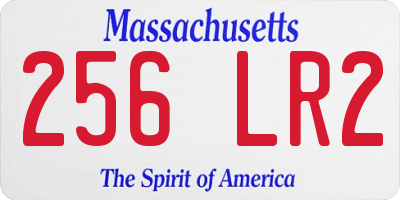 MA license plate 256LR2