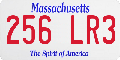 MA license plate 256LR3