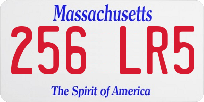 MA license plate 256LR5