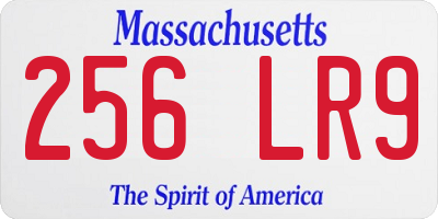 MA license plate 256LR9